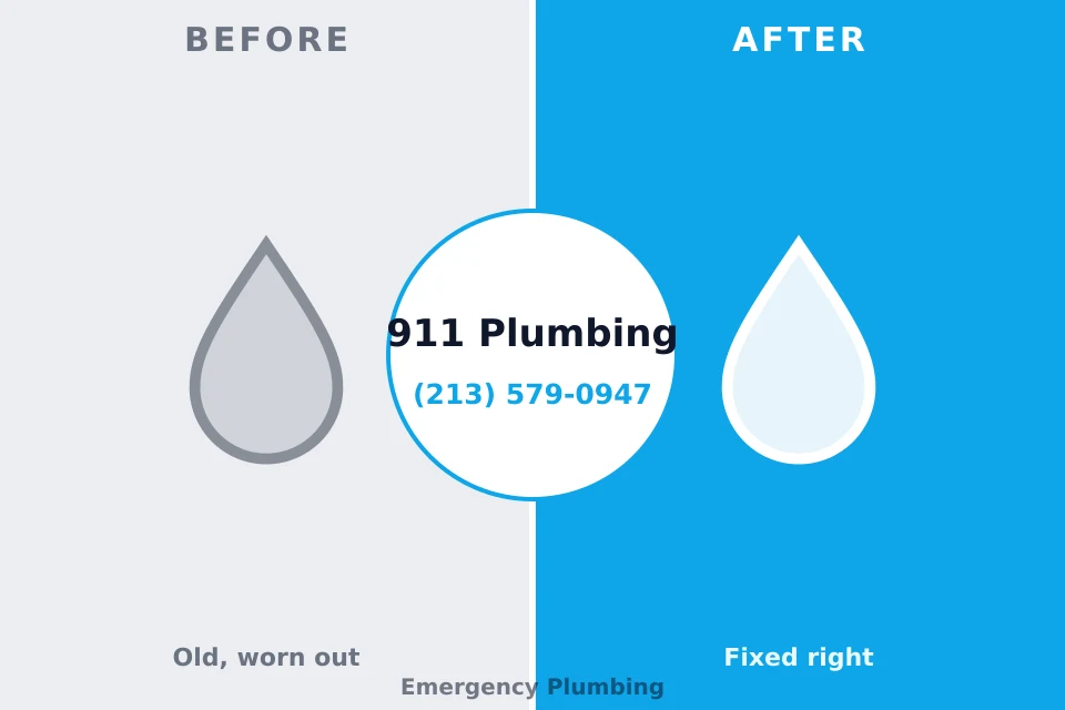 Before and after: plumbing repair Chelsea, MA